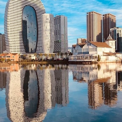 Rent a bright, furnished studio with sea view, Batumi, Georgia