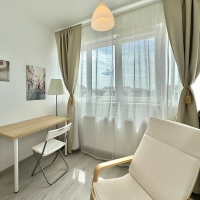 Bright and modern studio apartment rental in a new building, Bucharest, Romania