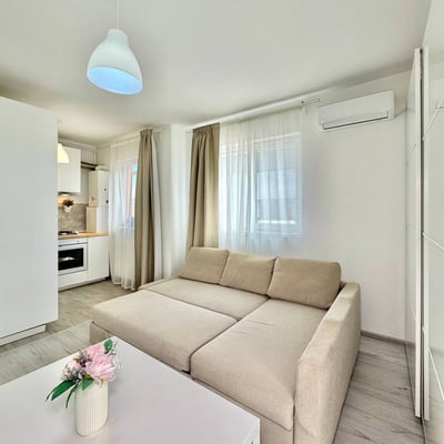 Bright and modern studio apartment rental in a new building, Bucharest, Romania