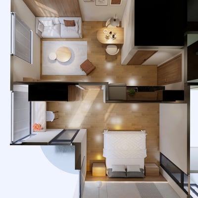 Rent a bright, furnished apartment, 50 m², Son Tra, Da Nang, Vietnam