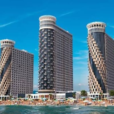 Moderne, helle Wohnung mit Meerblick im Orbi Sea Towers zur Miete, Batumi, Georgien