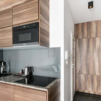 Rent of a bright, furnished studio, 22 m², Krowodrza district, Krakow, Poland