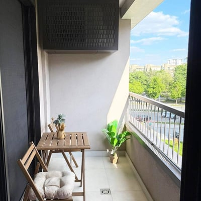 Miete einer stilvollen, modernen Wohnung, 45 m², Wohnanlage The One, Neu-Belgrad, Serbien