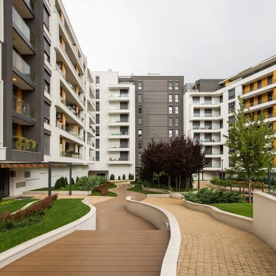 Rent of a bright, furnished apartment, 56 m², Central Garden residential complex, Belgrade, Serbia
