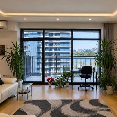 Alquiler de apartamento premium con vista al río, 89 m², BW Vista, Belgrado, Serbia