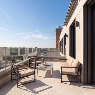 Alquiler de penthouse de lujo, 144 m², Complejo Residencial Novi Dorćol, Belgrado, Serbia