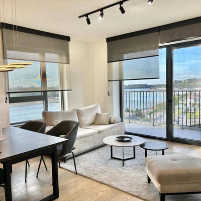 Spacious Apartment 91m² with River View for Rent in BW Simfonija Residential Complex, Belgrade, Serbia