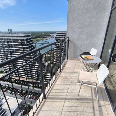 Apartamento 56m² con vista al río en alquiler en complejo residencial BW Vista, Belgrado, Serbia