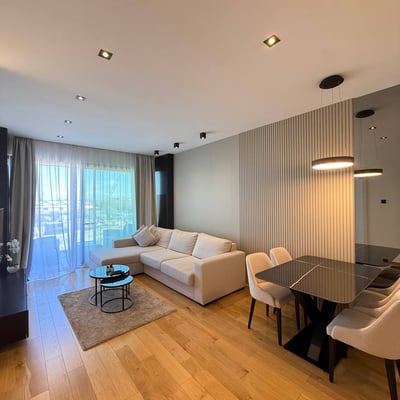 Bright Apartment 56m² for Rent in Novi Dorčol Residential Complex, Belgrade, Serbia