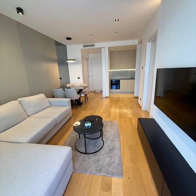 Bright Apartment 56m² for Rent in Novi Dorčol Residential Complex, Belgrade, Serbia