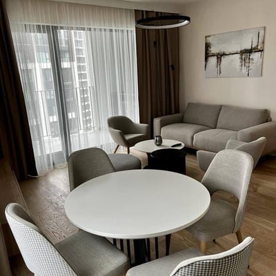 Möblierte 63 m² Wohnung zur Miete mit Flussblick im Premium-Komplex BW Aria, Belgrad