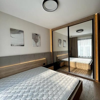 Möblierte 63 m² Wohnung zur Miete mit Flussblick im Premium-Komplex BW Aria, Belgrad