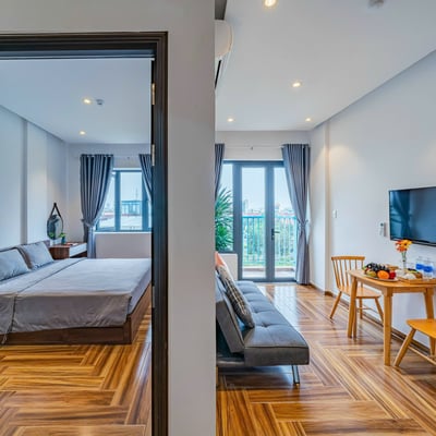 Bright, furnished 45 m² apartment for rent near the beach, Da Nang, Vietnam
