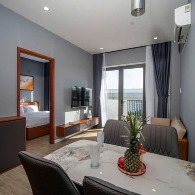 Luxury 1-bedroom apartment rental with swimming pool and gym near the beach, Da Nang, Vietnam