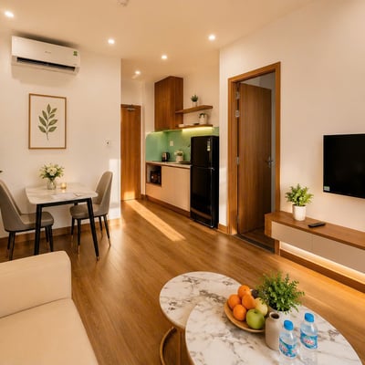 Stylish, furnished 45 sqm apartment for rent, Son Tra, Da Nang, Vietnam