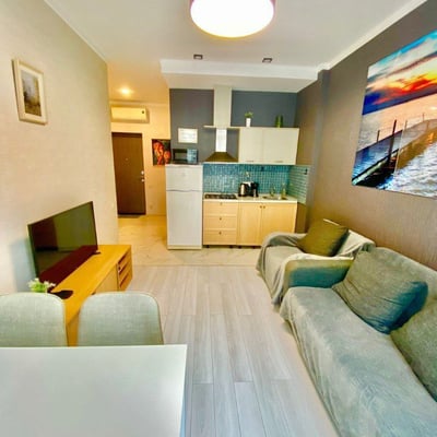 Location appartement confortable avec vue sur la mer et les montagnes, 45 м², Batumi, Géorgie