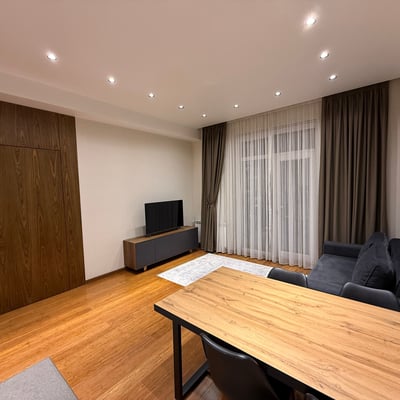 Location d’un appartement moderne de 3 pièces avec vue sur la mer, Baku White City, Bakou, Azerbaïdjan