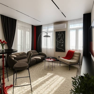 Alquiler de apartamento amplio y completamente amueblado, 68 m², Batumi, Georgia