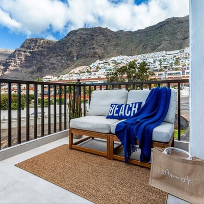 Modern ocean-view apartment in Los Gigantes for rent, Tenerife, Spain