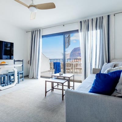 Modern ocean-view apartment in Los Gigantes for rent, Tenerife, Spain