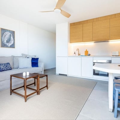 Modern ocean-view apartment in Los Gigantes for rent, Tenerife, Spain