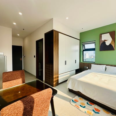 Location d'un studio moderne et chaleureux avec vue sur la ville, Son Tra, Da Nang, Vietnam