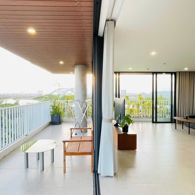 Modern furnished apartment with balcony for rent, 180 m², Da Nang, Vietnam