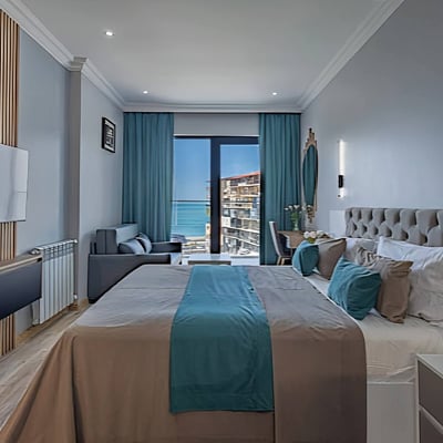 Alquiler de estudio moderno, acogedor, con vista al mar en el complejo Next White, Batumi, Georgia