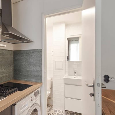 Alquiler de un estudio luminoso, 20 m², París, distrito 17, Francia