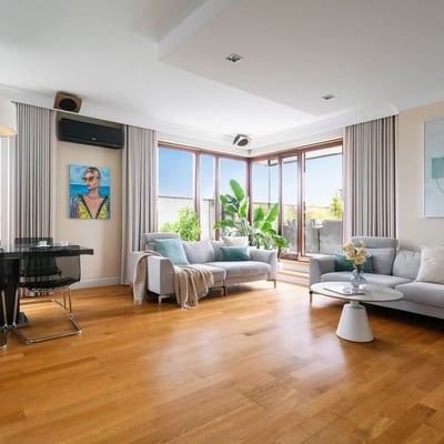 Rent of a stylish, furnished, 4-room apartment, 140 m², Wilanów, Warsaw, Poland