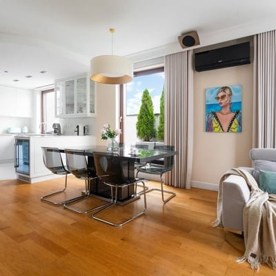 Rent of a stylish, furnished, 4-room apartment, 140 m², Wilanów, Warsaw, Poland