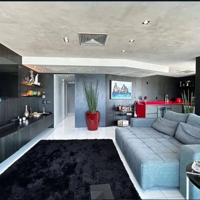 Alquiler de un elegante apartamento de 2 habitaciones con vistas al océano, 50 m², Barra da Tijuca, Río de Janeiro, Brasil