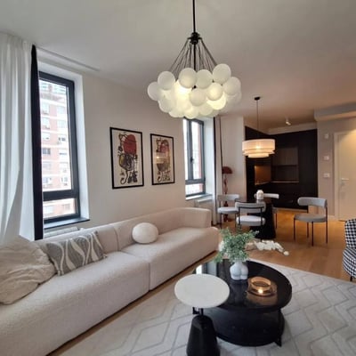 Miete einer hellen 3-Zimmer-Wohnung, 77 m², Premium-Wohnanlage BW Eterna, Belgrad, Serbien