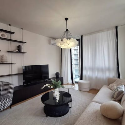 Miete einer hellen 3-Zimmer-Wohnung, 77 m², Premium-Wohnanlage BW Eterna, Belgrad, Serbien