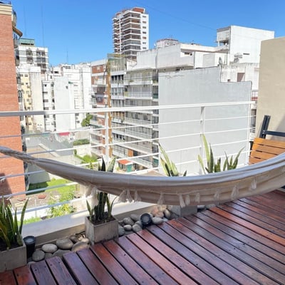 Miete eines hellen, möblierten Studios, Belgrano, Buenos Aires, Argentinien