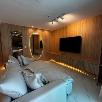 Alquiler de un apartamento amueblado de una habitación con vista al océano, Barra da Tijuca, Río de Janeiro, Brasil