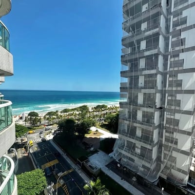 Alquiler de un apartamento amueblado de una habitación con vista al océano, Barra da Tijuca, Río de Janeiro, Brasil