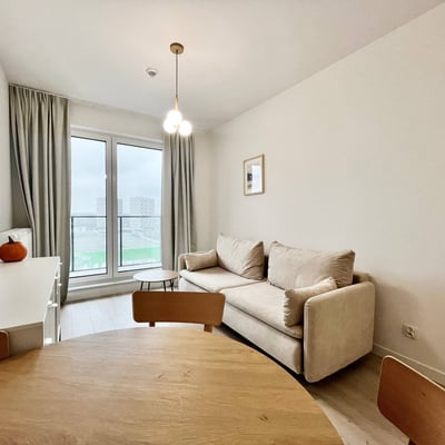 Rent of a stylish 60 m² three-room apartment, Praga-Południe district, Warsaw, Poland