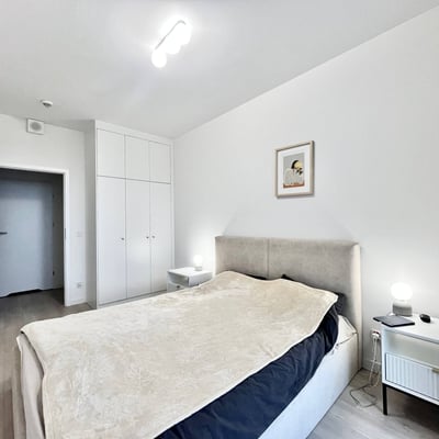 Rent of a stylish 60 m² three-room apartment, Praga-Południe district, Warsaw, Poland