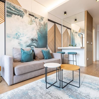 Rent of a 31 m² studio apartment in the premium residential complex BW Aurora, Belgrade, Serbia