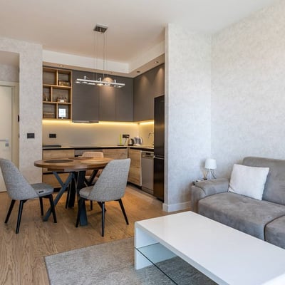 Alquiler de un apartamento de 2 habitaciones, 52 m², en el complejo residencial premium BW Simfonija, Belgrado, Serbia