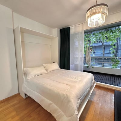 Location d’un studio avec balcon et piscine, Palermo, Buenos Aires, Argentine