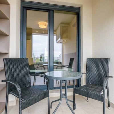 Rent of bright 2-room apartment 54 m² in the premium Wellport residential complex, New Belgrade, Belgrade, Serbia