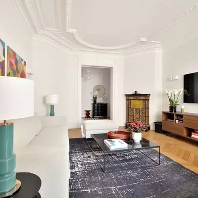 Rent of a furnished apartment, 195 m², with Eiffel Tower view, Paris 16th arrondissement, France