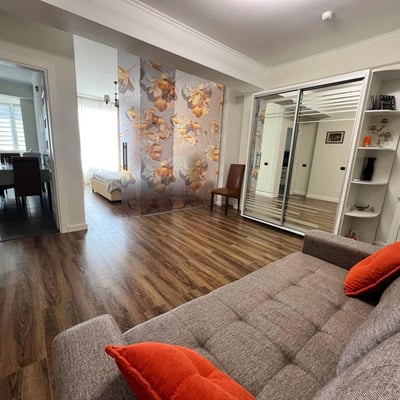 Miete einer modernen Einzimmerwohnung in einem Neubau, Stadtteil Botanica, Chișinău, Moldau