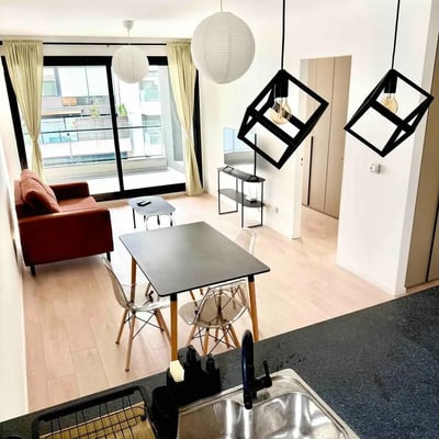 Miete einer geräumigen, modernen Zweizimmerwohnung, 60 m², Palermo Hollywood, Buenos Aires, Argentinien