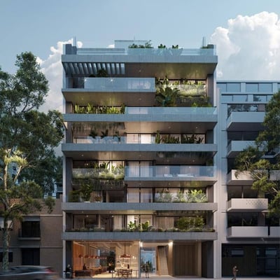 Miete einer geräumigen, modernen Zweizimmerwohnung, 60 m², Palermo Hollywood, Buenos Aires, Argentinien