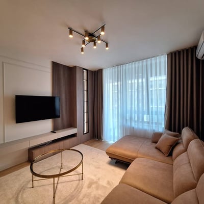 Rent of an absolutely new three-room apartment in the premium BW Eterna residential complex, 73 m², Belgrade, Serbia