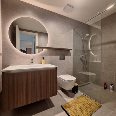 Rent of an absolutely new three-room apartment in the premium BW Sensa residential complex, 74 m², Belgrade, Serbia