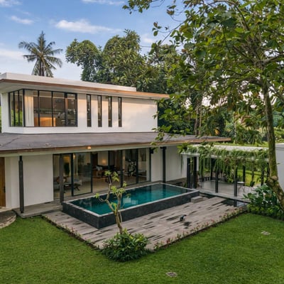 Rent of a new modern luxury villa with a pool, MAS Ubud, Bali, Indonesia
